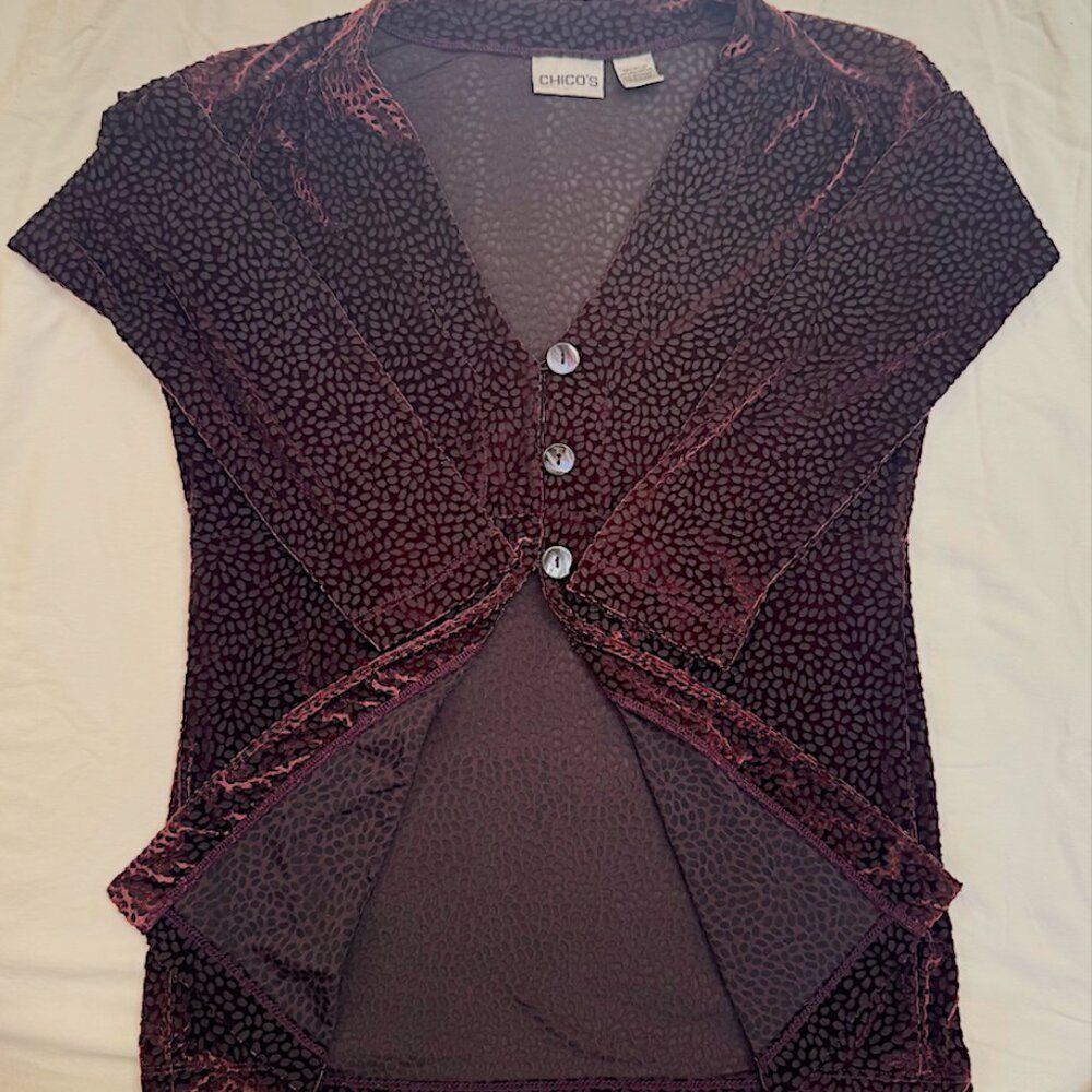 Chico's Maroon tunic Size 4-6 (Chico's size 0)